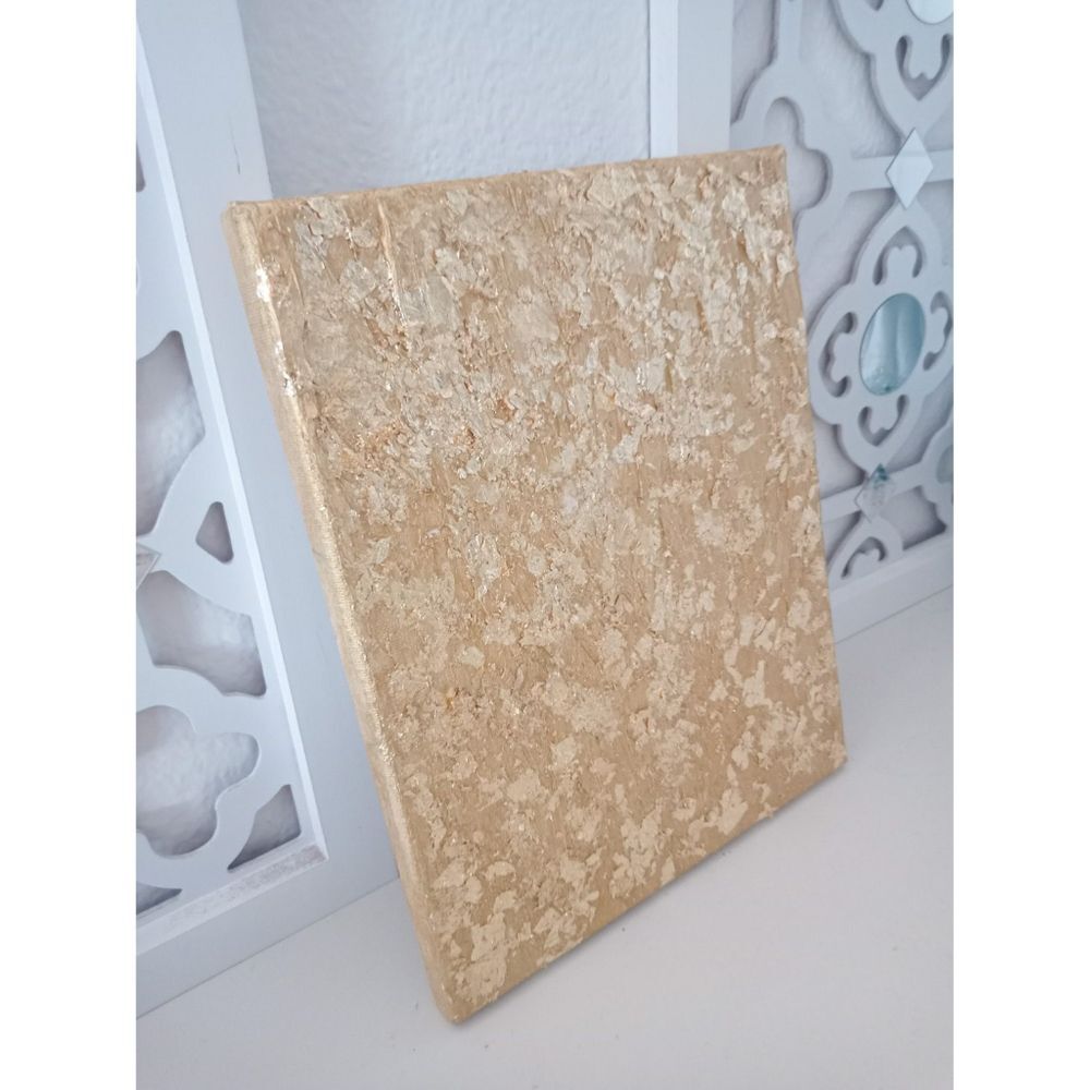 Original Glittery Gold Abstract Acrylic Painting